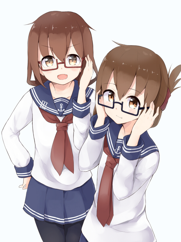 inazuma and ikazuchi (kantai collection) drawn by sui_(tsuruhibiki)