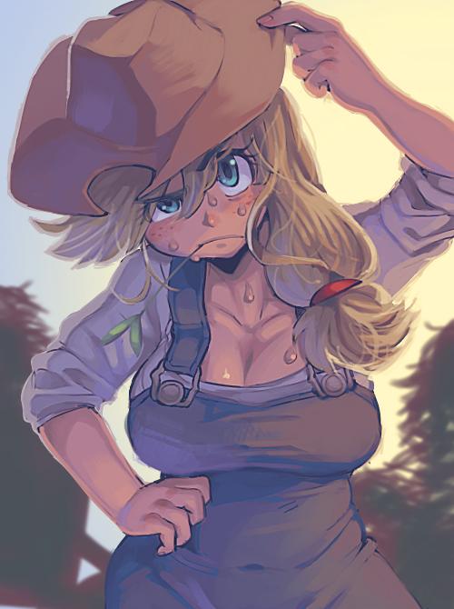applejack (my little pony and 1 more) drawn by sanjiro_(tenshin_anman)