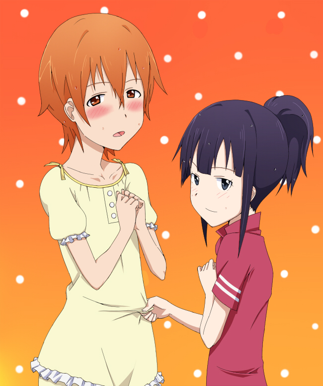 inami mahiru and yamada aoi (working!!) drawn by yoshida_keiji