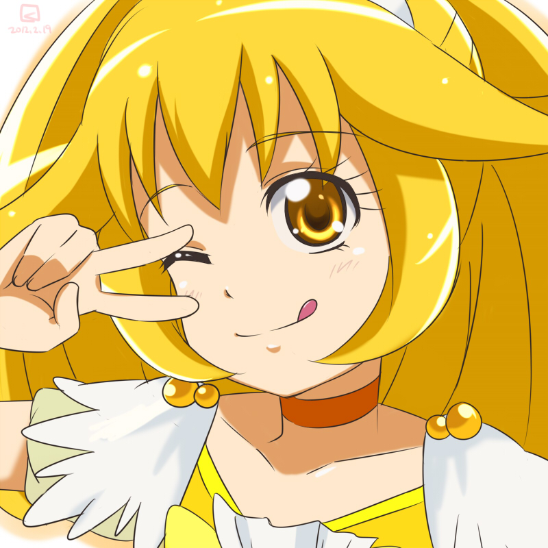 kise yayoi and cure peace (precure and 1 more) drawn by miyahara_takuya