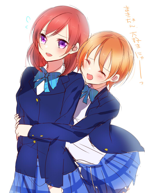 nishikino maki and hoshizora rin (love live! and 1 more) drawn by mizukikushou