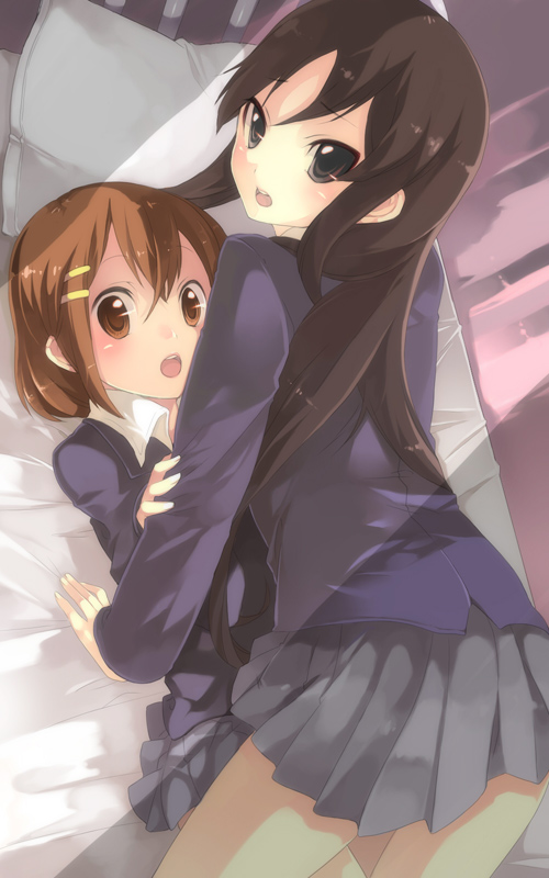 akiyama mio and hirasawa yui (k-on!) drawn by hase_neet