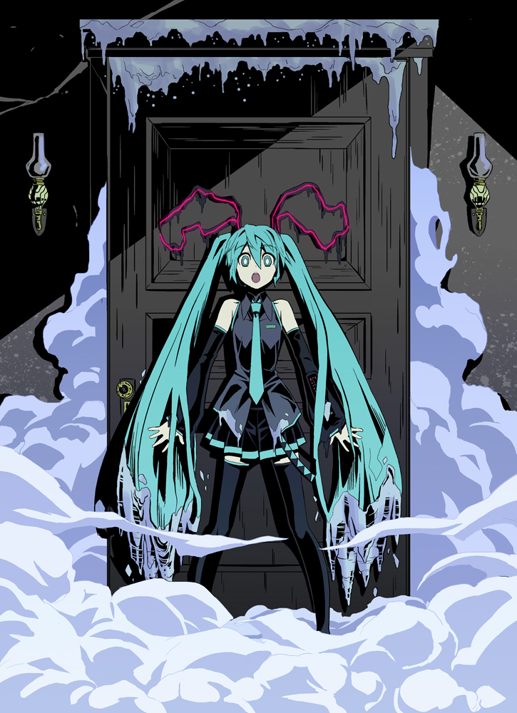 hatsune miku (vocaloid and 2 more) drawn by maxgonta