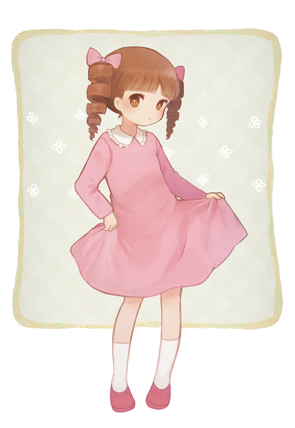 jougasaki himeko (chibi maruko-chan) drawn by ayu_(mog)