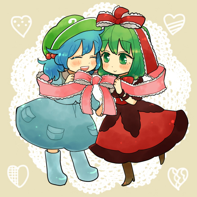 kawashiro nitori and kagiyama hina (touhou) drawn by popoin