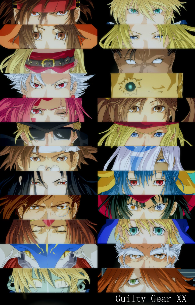 bridget, dizzy, may, baiken, millia rage, and 19 more (persona and 2 more) drawn by asashinz