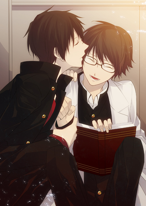 orihara izaya and kishitani shinra (durarara!!) drawn by xia_(ryugo)