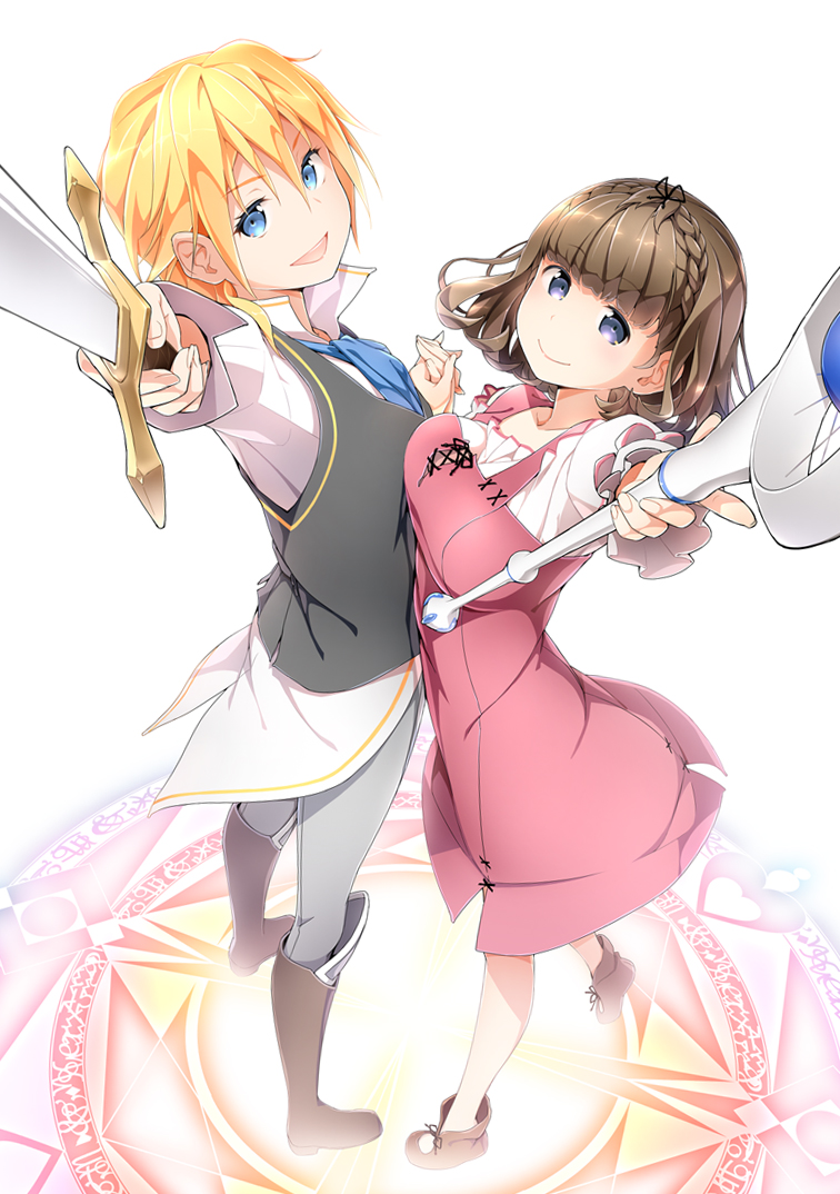 pauline and mavis von austien (watashi nouryoku wa heikinchi de tte itta yo ne!) drawn by akata_itsuki