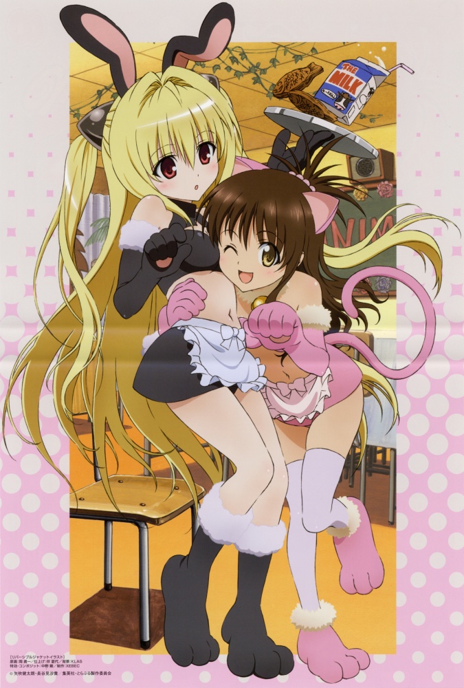 konjiki no yami and yuuki mikan (to love-ru) drawn by oka_yuuichi