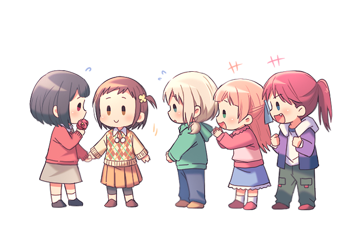mitake ran, aoba moca, uehara himari, udagawa tomoe, and hazawa tsugumi (bang dream!) drawn by re_ghotion