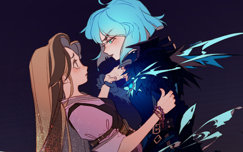 rapunzel and cassandra (tangled and 1 more) drawn by kawacy