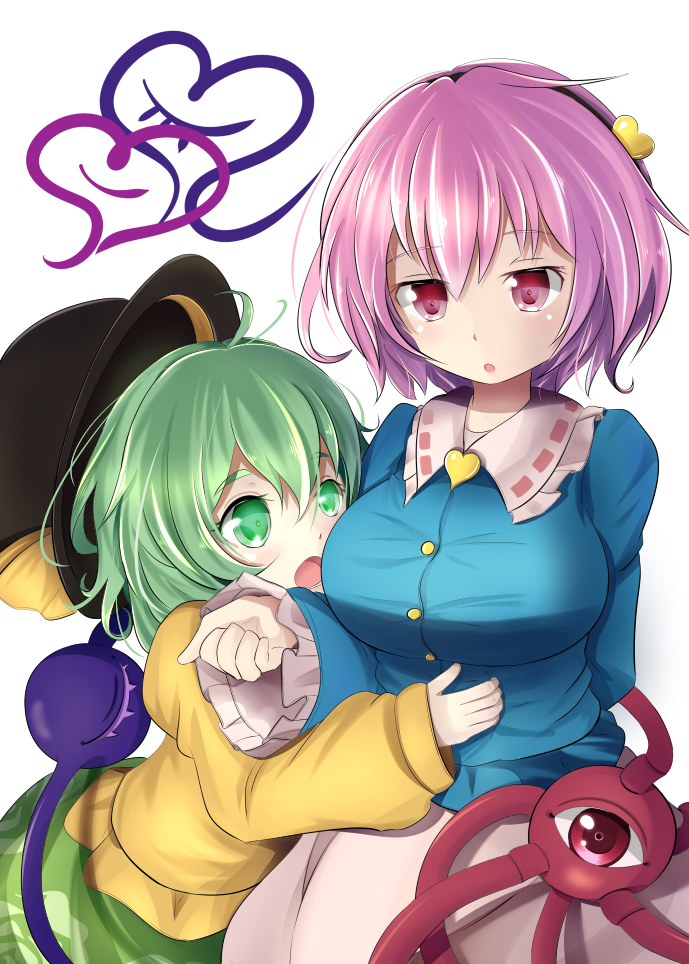 komeiji koishi and komeiji satori (touhou) drawn by torso_(hjk098)