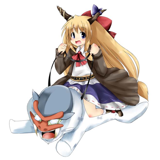 ibuki suika and blangonga (touhou and 1 more) drawn by izumi_yuuji_(trace_kouhosei)
