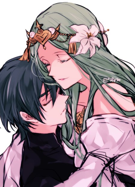 male byleth and rhea (fire emblem and 1 more) drawn by naho_(pi988y)