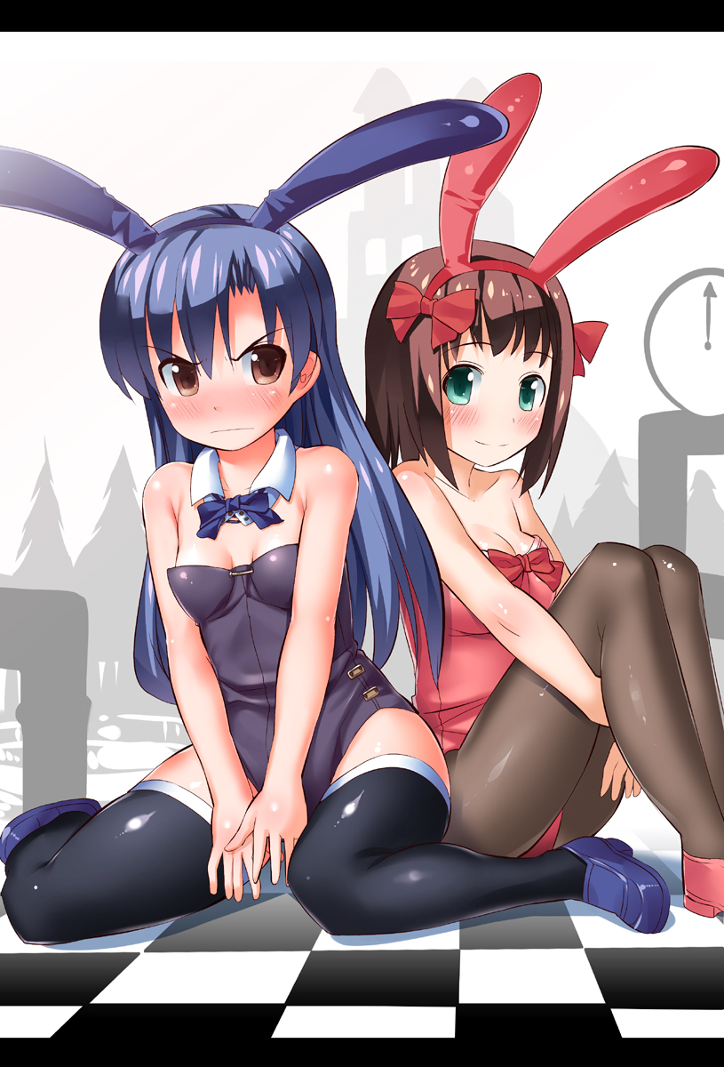 kisaragi chihaya and amami haruka (idolmaster) drawn by kosaka_donten