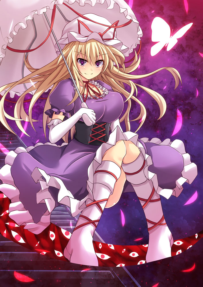yakumo yukari (touhou and 1 more) drawn by cross_(crossryou)