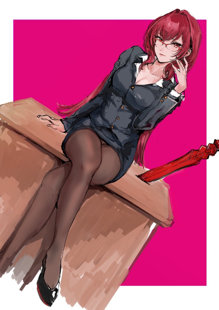 scathach (fate and 1 more) drawn by osakana_(denpa_yun'yun)