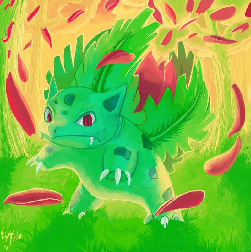ivysaur (pokemon) drawn by danceswithfoxes