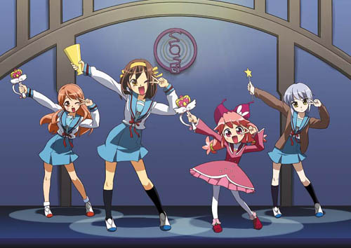 suzumiya haruhi, nagato yuki, asahina mikuru, and fine (suzumiya haruhi no yuuutsu and 2 more)