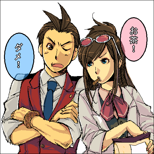 apollo justice and ema skye (ace attorney and 1 more)
