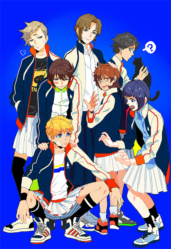huang shaotian, yu wenzhou, lu hanwen, li yuan, song xiao, and 2 more (quanzhi gaoshou) drawn by jokerplaner