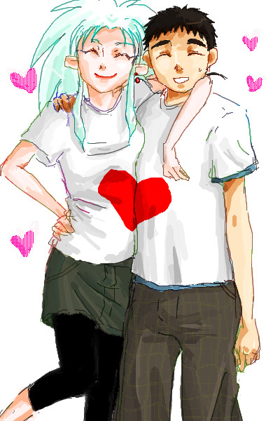 ryouko and masaki tenchi (tenchi muyou!) drawn by hinalogic