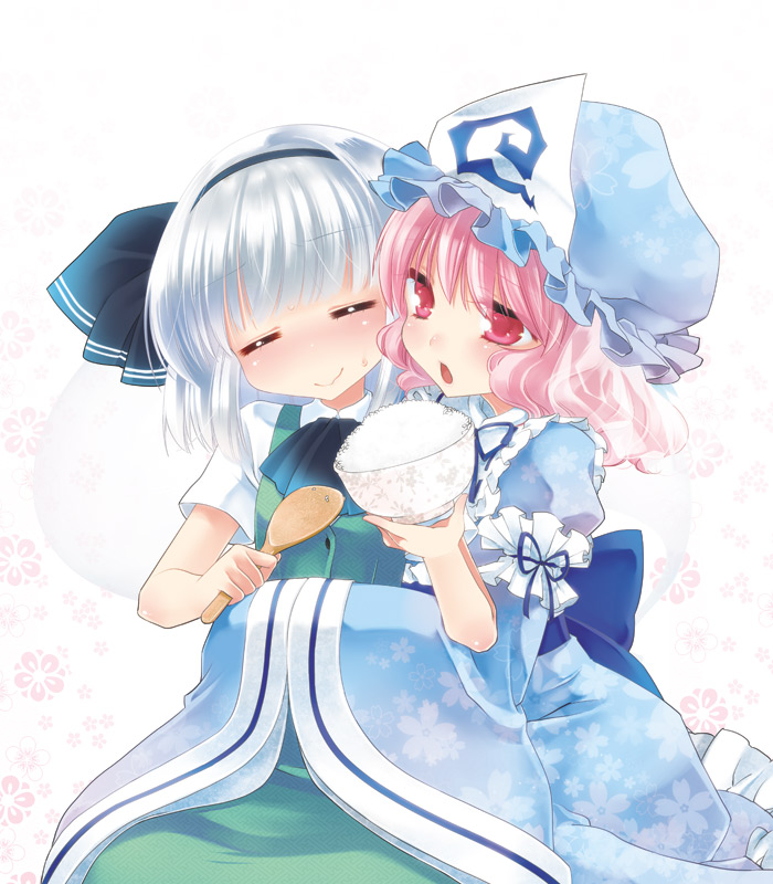 konpaku youmu and saigyouji yuyuko (touhou) drawn by koruri