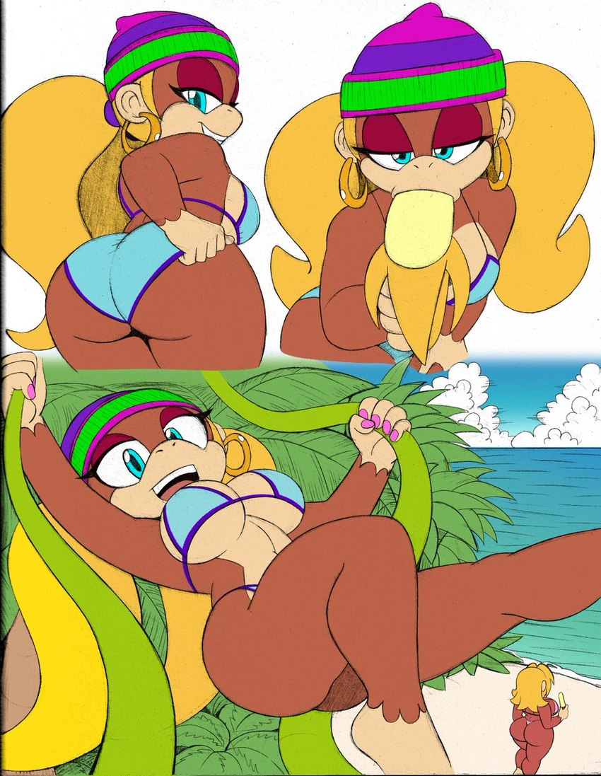 tiny kong and candy kong (donkey kong) drawn by omegasunburst