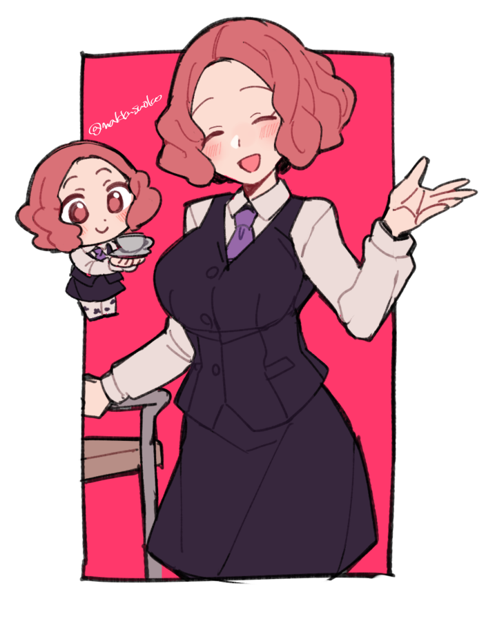 okumura haru (persona and 1 more) drawn by do_m_kaeru