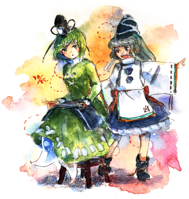 mononobe no futo and soga no tojiko (touhou) drawn by gogo/tad