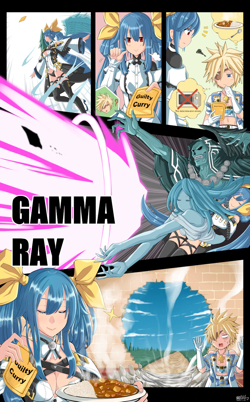 dizzy, necro, undine, and sin kiske (guilty gear and 1 more) drawn by mariebell