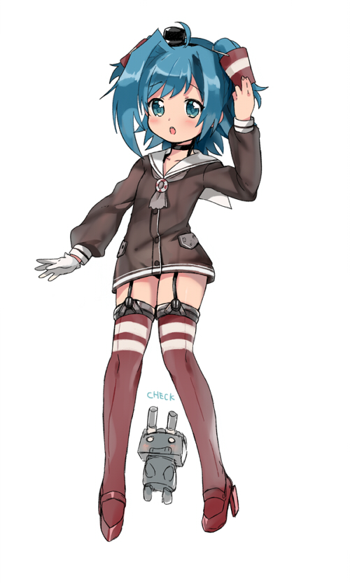 amatsukaze, rensouhou-kun, and sendou aichi (kantai collection and 1 more) drawn by chawanmushi_(ebikamaboko)