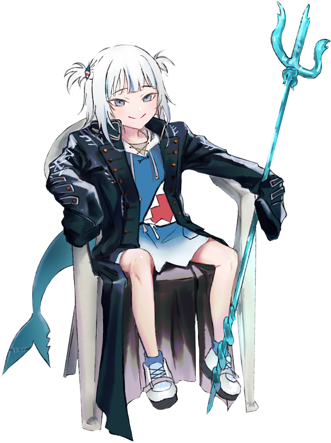 gawr gura and vergil (hololive and 3 more) drawn by hyde_(tabakko)
