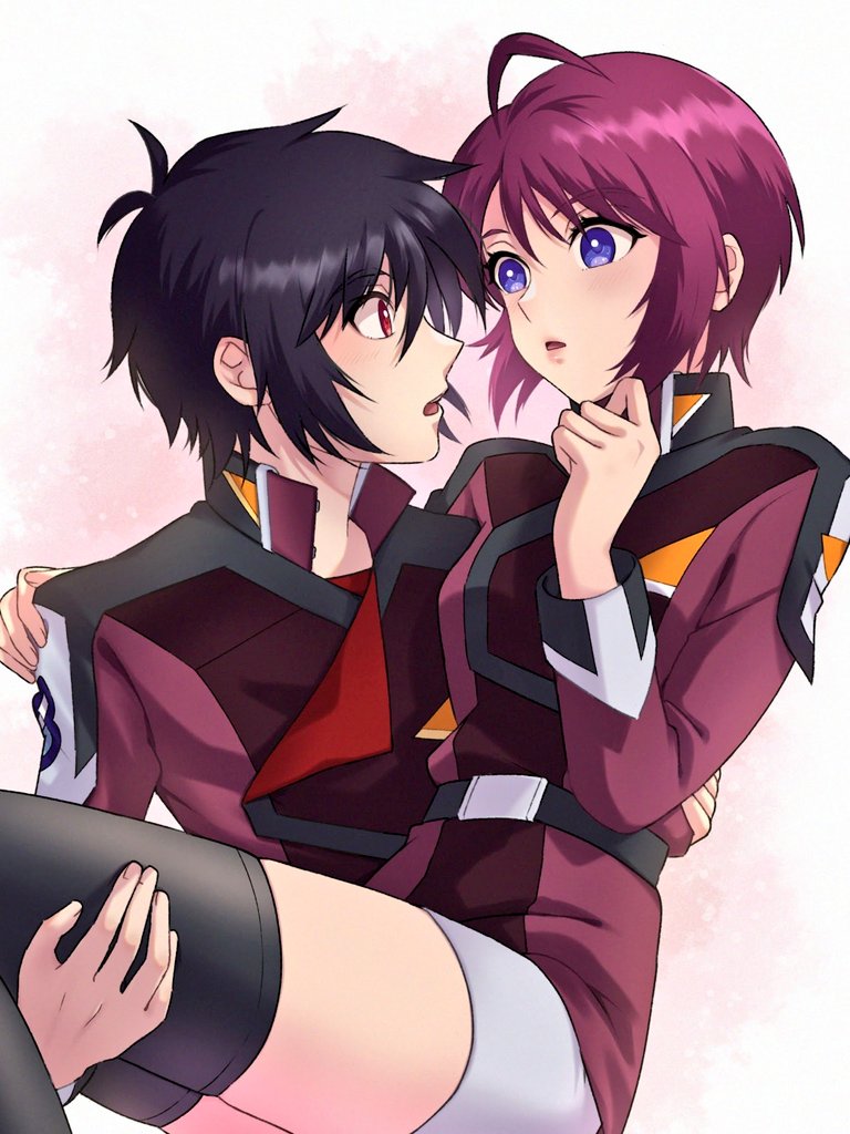 lunamaria hawke and shinn asuka (gundam and 2 more) drawn by mochidesu0141