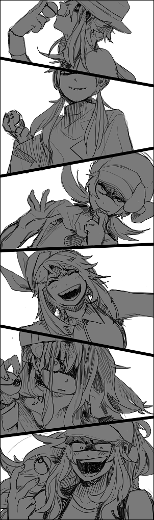 dawn, may, hilda, leaf, lyra, and 1 more (pokemon and 7 more) drawn by stone_(shirokanipe_ranran)