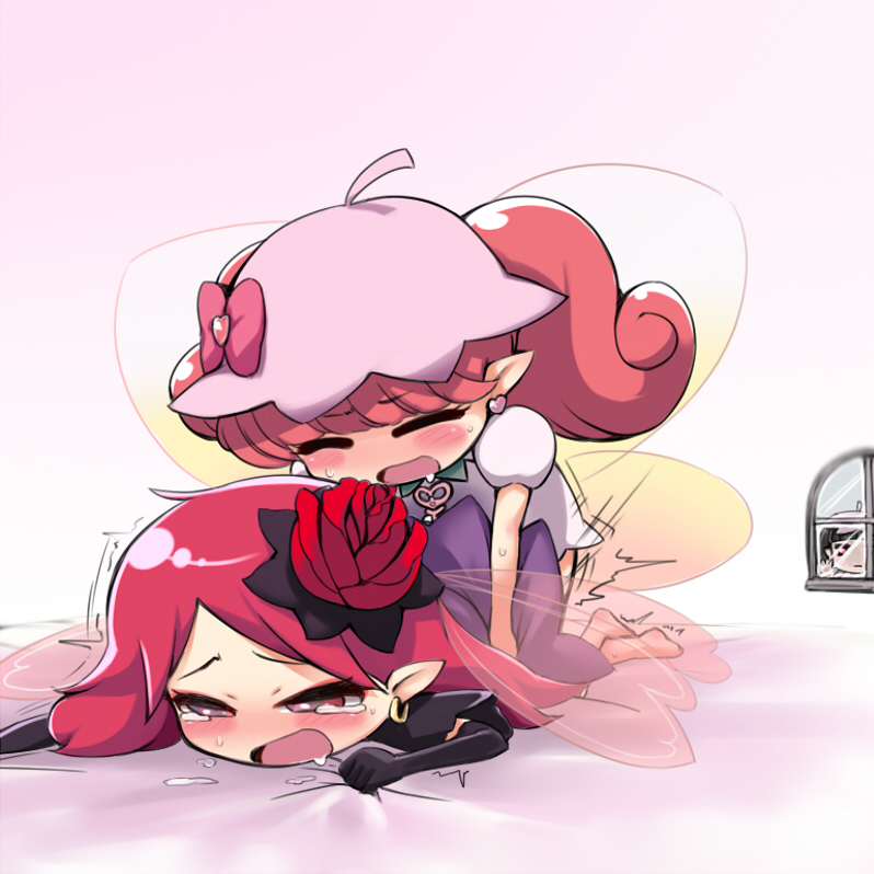 lip, rose, and sakura (sanrio and 1 more) drawn by gigokku