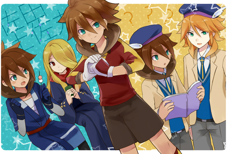 amemiya taiyou, hinano kinsuke, and sata tosamaru (inazuma eleven and 1 more) drawn by barufoa