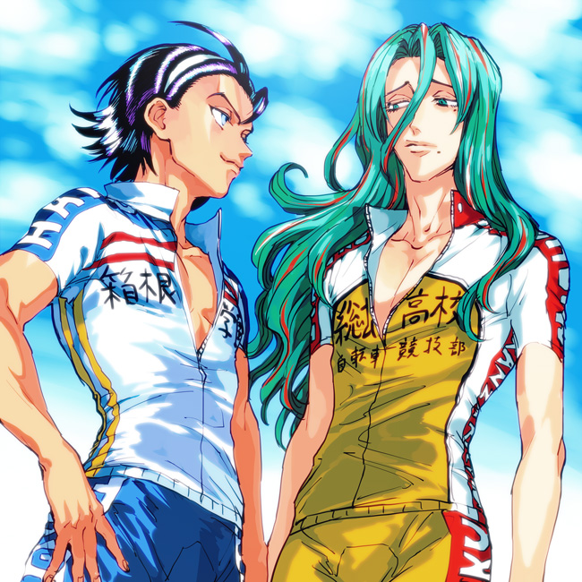 toudou jinpachi and makishima yuusuke (yowamushi pedal) drawn by zakki