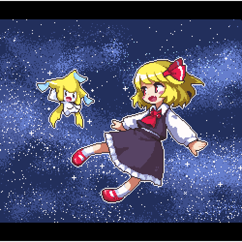 rumia and jirachi (touhou and 1 more) drawn by kumamoto_(bbtonhk2)