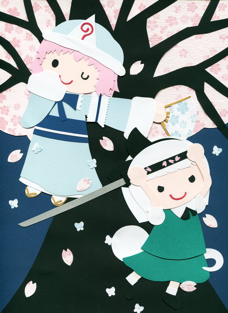 konpaku youmu and saigyouji yuyuko (touhou) drawn by poru_(tohopunk)