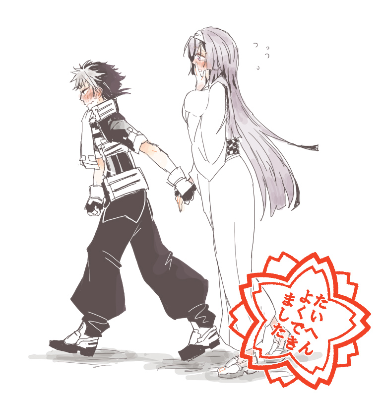 christina and nagaoka tadaoki (kyoukaisenjou no horizon) drawn by hjm