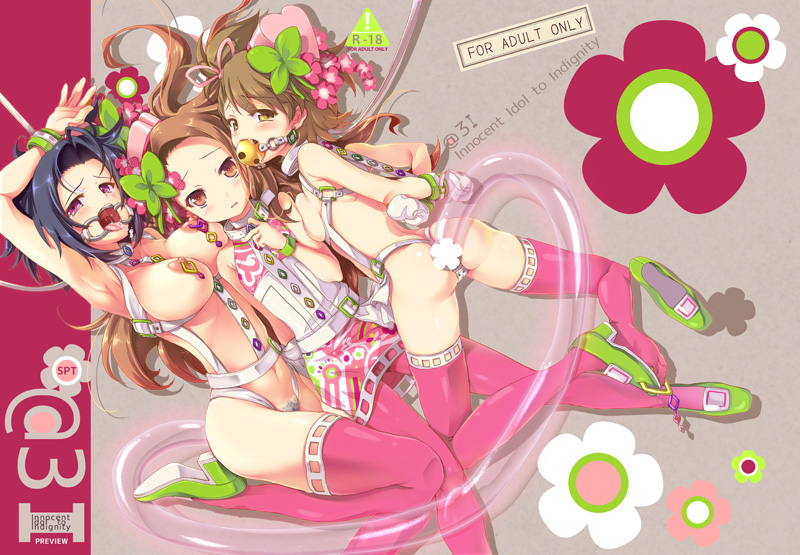 minase iori, miura azusa, and futami ami (idolmaster and 1 more) drawn by kouguchi_moto