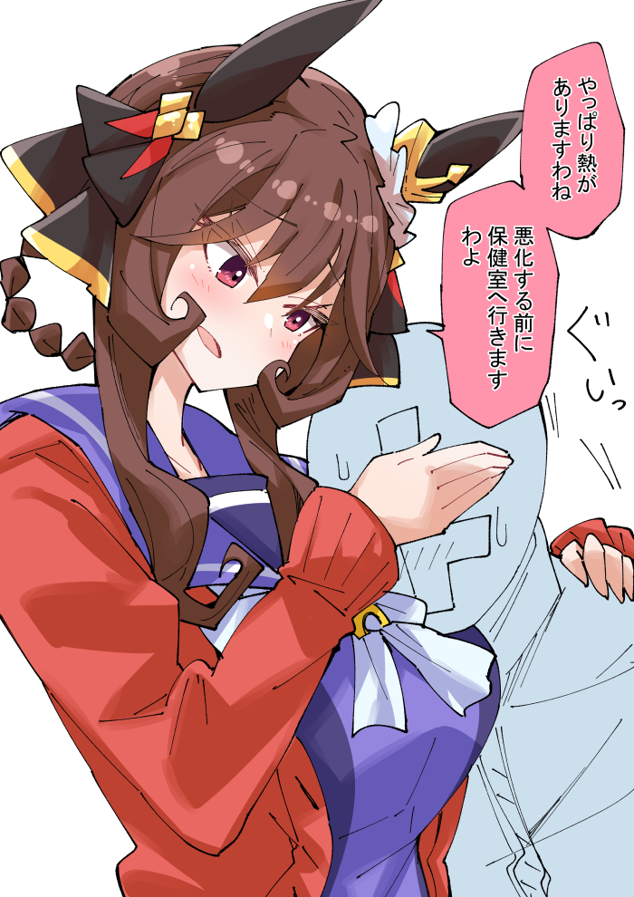 trainer, t-head trainer, and gentildonna (umamusume) drawn by nodachi_(nodati51)