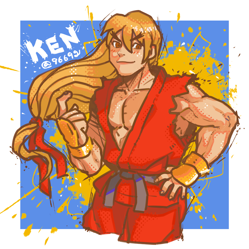 ken masters (street fighter and 1 more) drawn by kurononekojyo