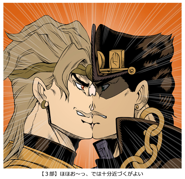 kujo jotaro and dio brando (jojo no kimyou na bouken and 1 more) drawn by ashiro_(collective-mind)