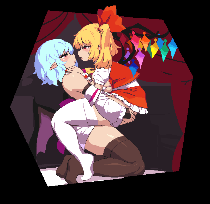 remilia scarlet and flandre scarlet (touhou) drawn by namako_daibakuhatsu