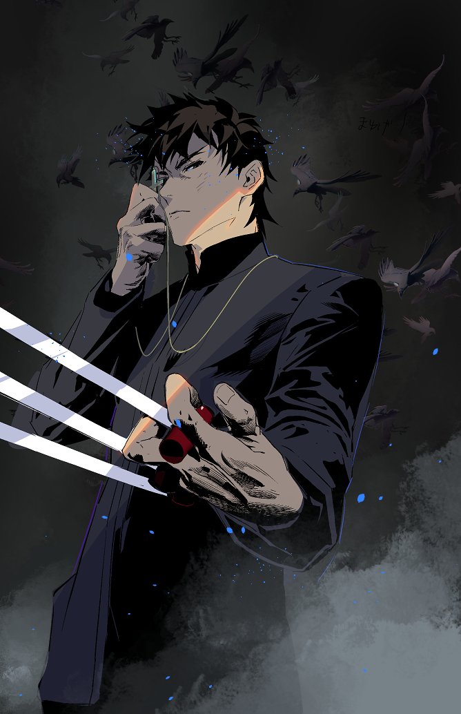 kotomine kirei (fate and 1 more) drawn by cofffee