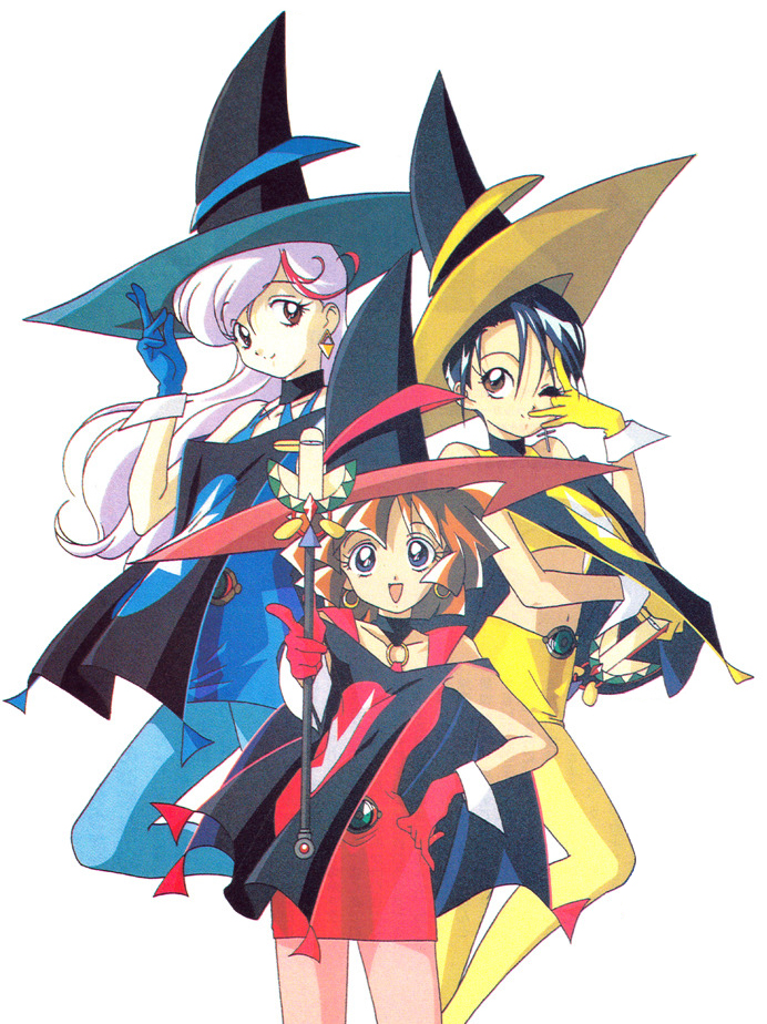 sawanoguchi sae, aikawa akane, and nakatomi nanaka (mahou tsukai tai!) drawn by itou_ikuko