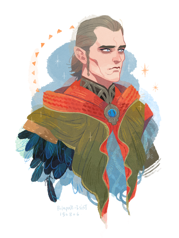 avallac'h (the witcher and 1 more) drawn by isist