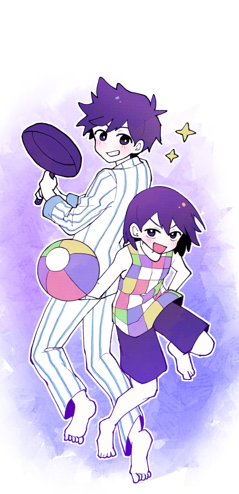 kel and hero (omori) drawn by doroidsan